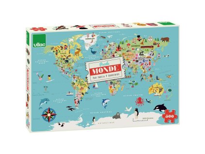 vilac puzzle mapa sveta 500 dilku