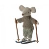 maileg legetoej maileg winter mouse with ski set big brother 2765983