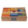 1263 barevne drevene kostky v krabicce 63 kusu