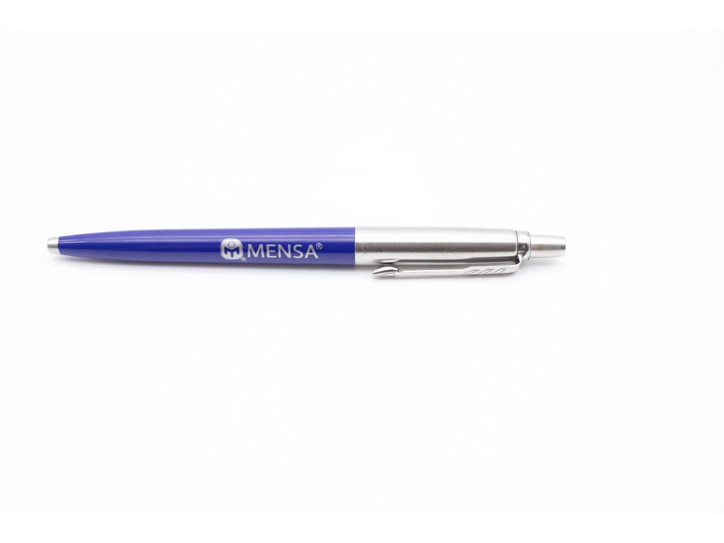Modré kuličkové pero Mensa
