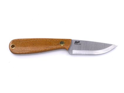 Messer Brisa Necker 70 Scandi / Mustard Micarta / Leather
