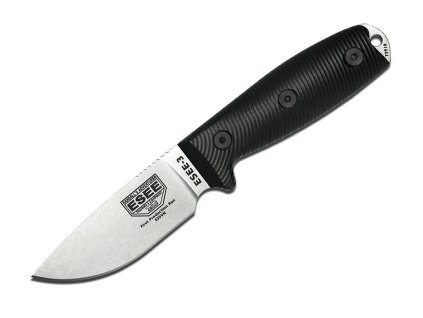 Messer ESEE 3 3PMS35V-001 S35VN, Black G10 3D Handle, Black Sheath
