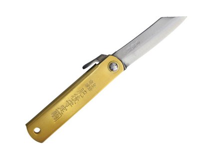 Messer Higonokami Aogami Brass 75