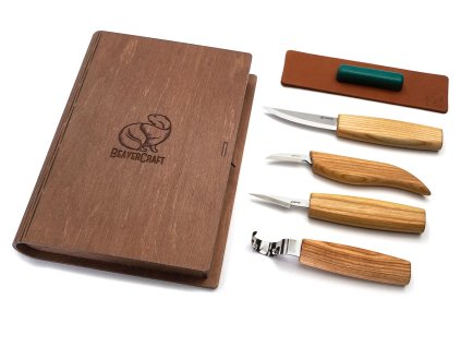 BeaverCraft S09 Buch–Set mit 4 Messern
