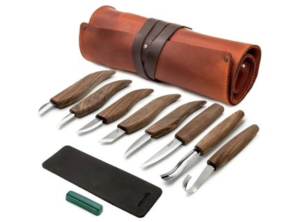 BeaverCraft S18X – Deluxe-Holzschnitzset mit Walnussgriffen