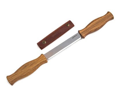 BeaverCraft  DK1S – Zugmesser mit Eichenholzgriff in Lederscheide