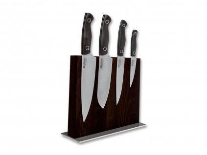 Böker Saga Grenadill Küchenmesserset  4 Messer + Magnethalter