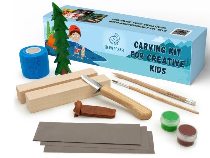 Schnitz-Set BeaverCraft DIY08 für Anfänger Smrek