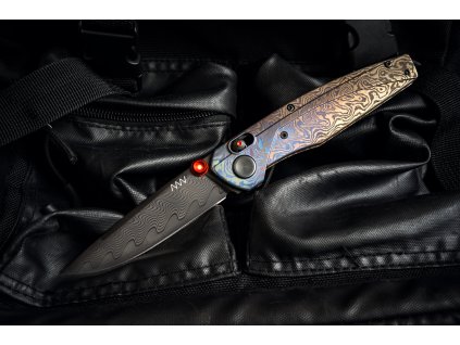 Messer ANV A100 BB - Elmax Core DLC, MOKU-TI 3D Purple/Yellow