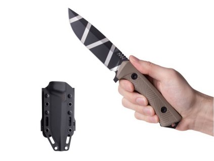 Messer ANV P250 - Sleipner Cerakote Black Camo, GRNPU Sand