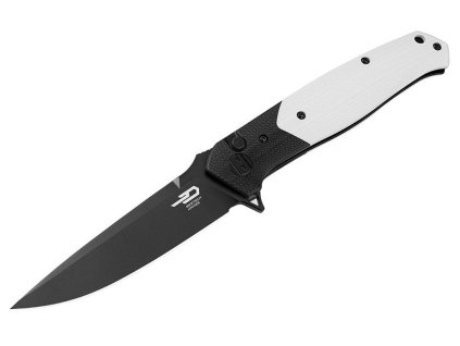 Messer Bestech Swordfish Button Lock Black & White BG62A