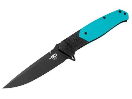 Messer Bestech Swordfish Button Lock Black & Light Blue BG62E