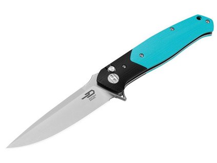 Messer Bestech Swordfish Button Lock Black & Light Blue BG62F