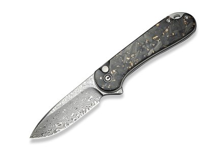 Messer Civivi Button Lock Elementum II C18062P-10 Damascus Carbon Fiber/Resin
