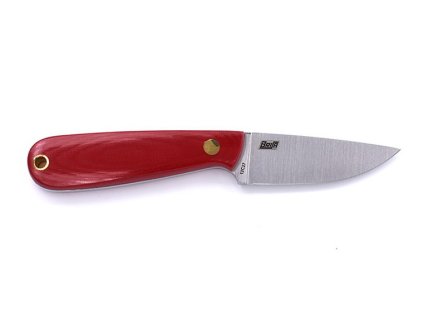Messer Brisa Necker 70 Flat / Red Micarta / Leather