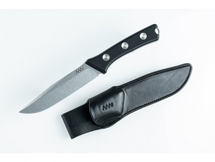 Messer ANV P300 - Leather Sheath Black, Sleipner