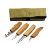 BeaverCraft S09 – Set mit 4 Messern in Werkzeugrolle