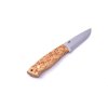 Messer Brisa Trapper 95 O1 Scandi / Stabilized Curly Birch / Sheath Bushcraft 95
