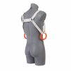 Harness pánský kožený bílý s madly / White leather men's harness with handles