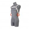 Harness pánský kožený bílý s madly / White leather men's harness with handles