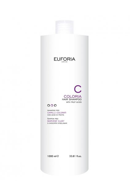 Euforia COLORIA Šampon pro barvené vlasy, ochranný s ovocnými kyselinami 1000ml