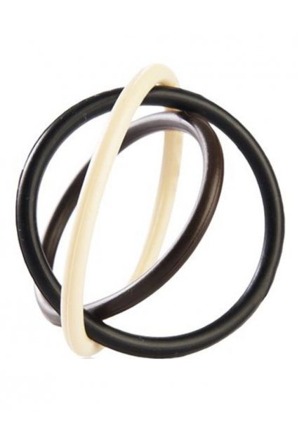 Gumičky na vlasy elastické silikonové průměr 4cm, tloušťka 3mm, 1 balení 5ks (Barva Blond)