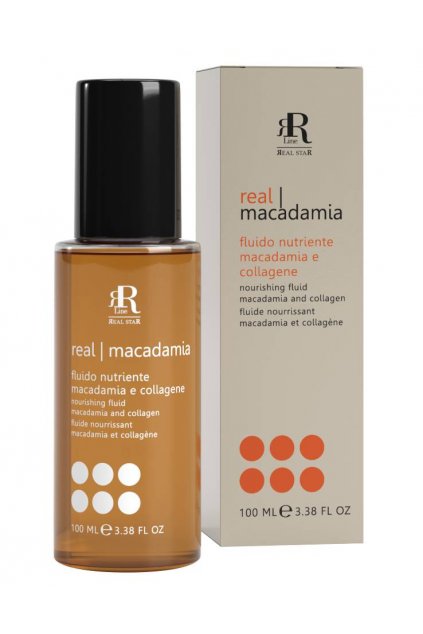 RR Line MACADAMIA STAR Fluid vyživující namáhané a matné vlasy, brání třepení a krepatění vlasů (Obsah 100 ml)