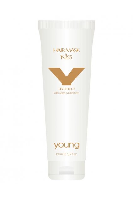 Young Y-LISS Maska pro hebké a dokonale hladké vlasy, argan a kašmír (Obsah 150 ml)