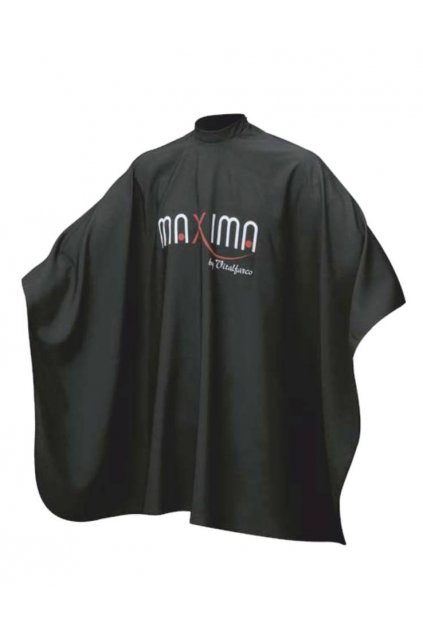 Kadeřnický plášť Maxima na stříhání dlouhý černý na cvočky