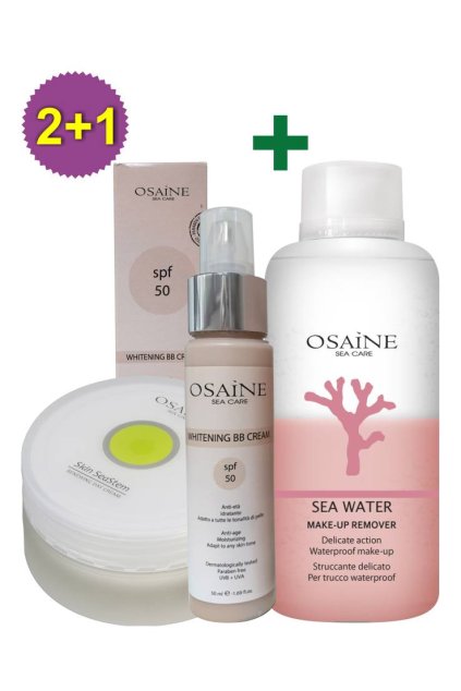 Akce 2+1 Osaine PRO VŠECHNY denní krém kmenové buňky 50, BB krém 50 +ZDARMA čistící mořská voda 125ml