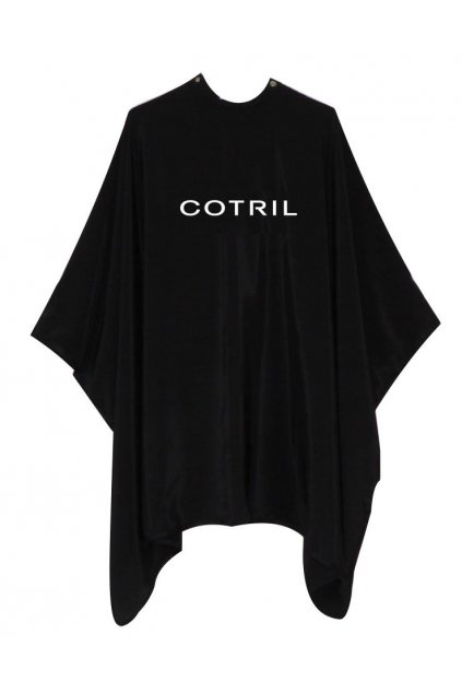 Kadeřnický plášť Cotril na stříhání dlouhý černý na cvočky