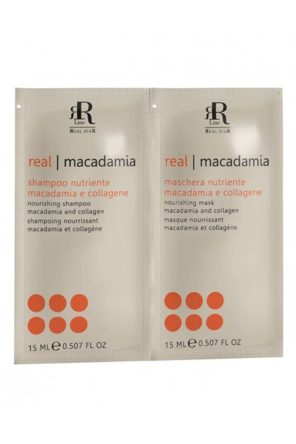 RR Line MACADAMIA STAR šampon a maska vyživující namáhané vlasy 2x15ml