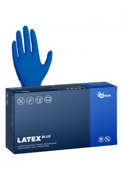 latex blue modre