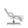 Hydraulické kosmetické lehátko FLEXY ROUND 360, koženka bílá