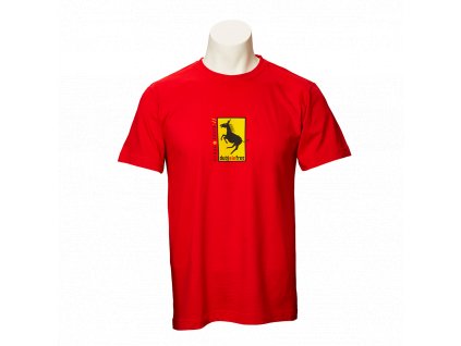 tričko DUTÝ,ALE FREE- pánské červené a černé