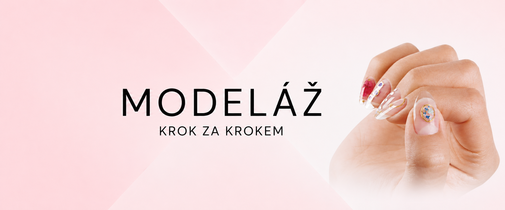 Jak vymodelovat nehty CND PLEXIGEL Builder na šabloně - návod krok za krokem