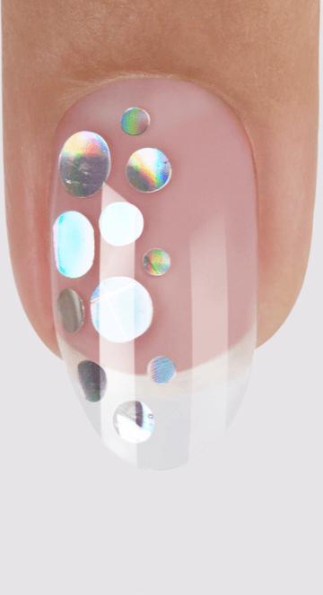 Design DISCO BALL – stříbrné flitry zapouzdřené v čirém gelu PLEXIGEL