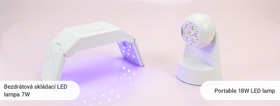 Malé přenosné LED lampy na nehty