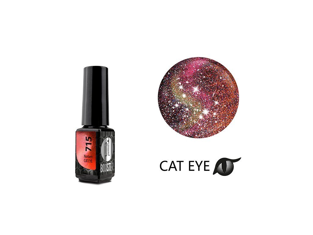 Platinum LED-tech BOOSTER COLOR - Cat Eye Dragon - Norbert (715), 3,5ml - Gel-lak BEZ PILOVÁNÍ