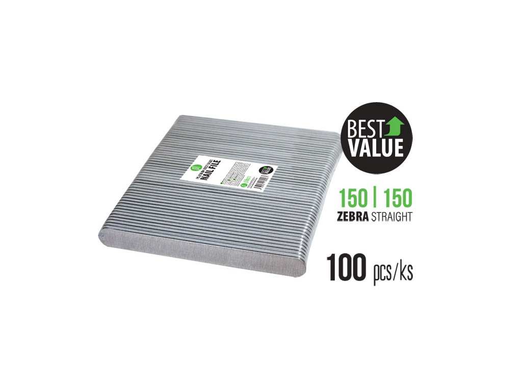 Platinum Best Value File Straight 150/150 - pilník rovný - Zebra - 100 ks