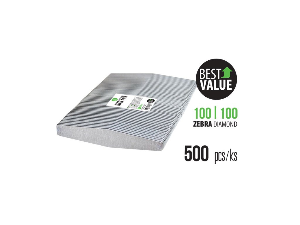 Platinum Best Value File Diamond 100/100 - pilník - Zebra - 500 ks