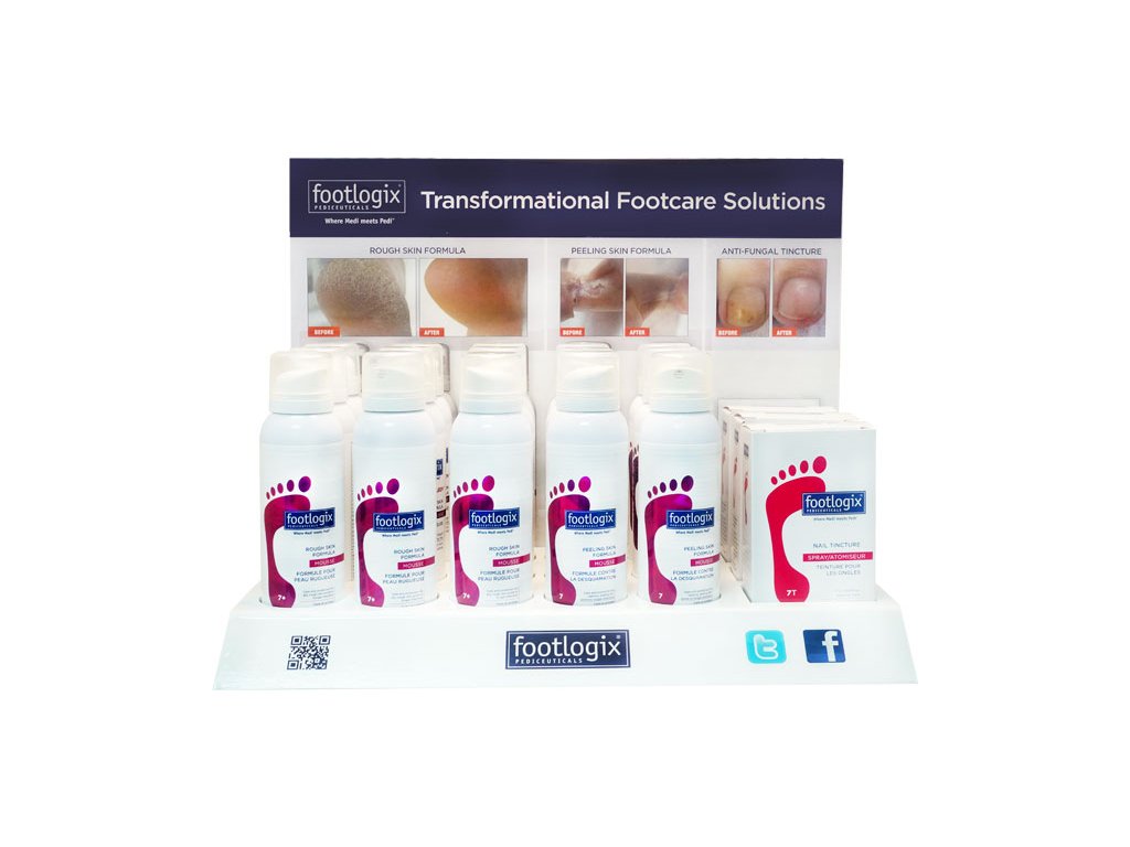 Footlogix ANTI-FUNGAL Counter Display - 18 produktů
