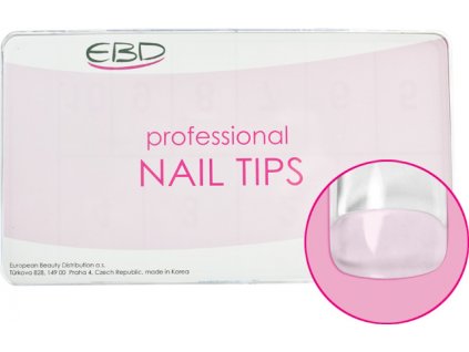 EBD Nail tips - Cosmo Square - Clear mix - 500 ks
