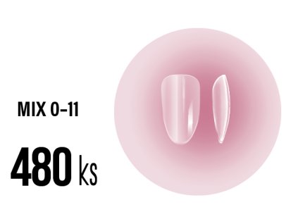 Platinum Soft Gel Tips - Extra Short Almond 480ks