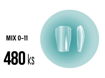 Platinum Soft Gel Tips - Extra Short Coffin 480ks