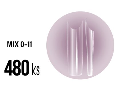 Platinum Soft Gel Tips - Long Square Clear Tip 480ks
