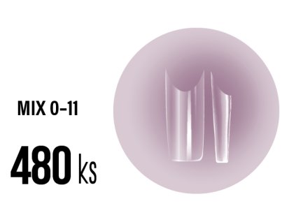 Platinum Soft Gel Tips - Medium Square Clear Tip 480ks