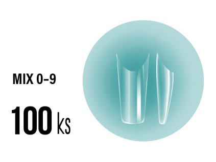 Platinum Soft Gel Tips - Medium Coffin Clear Tip 100ks