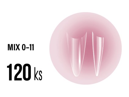 Platinum Soft Gel Tips - Medium Stiletto Clear Tip 120ks
