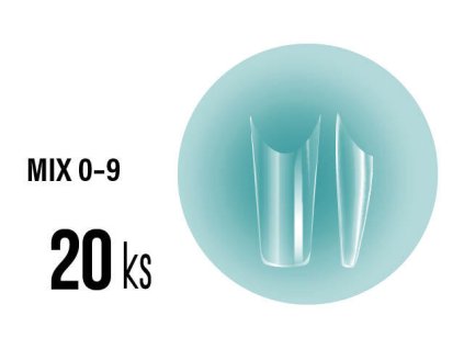 Platinum Soft Gel Tips - Medium Coffin Clear Tip 20ks